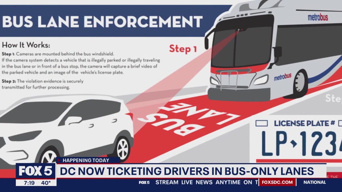 DC to start ticketing cars in bus lanes